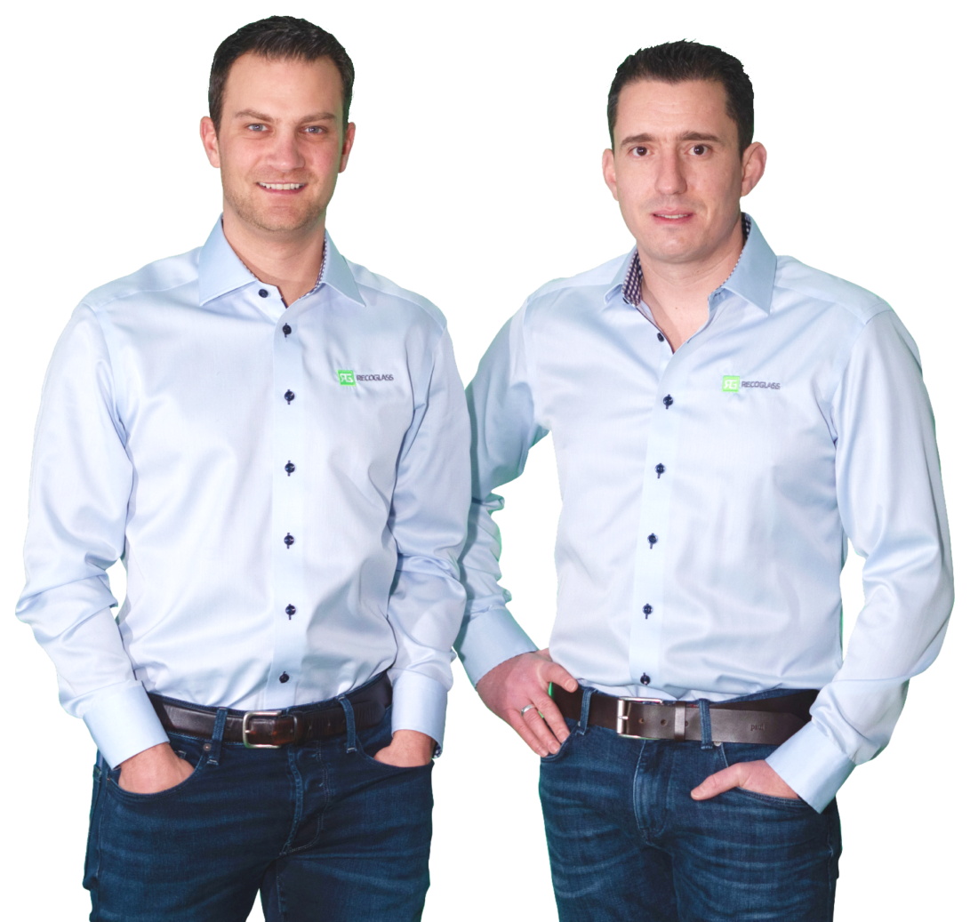 Steve Pasquier et Sébastien Bossel, les fondateurs de Recoglass